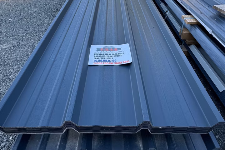 Bac acier anthracite en stock